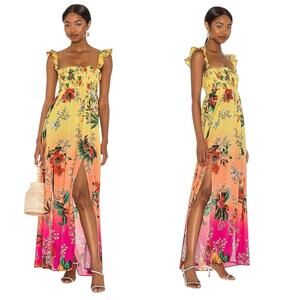 AQUA BENDITA X REVOLVE Pink Paradizzo Leandra Leo Floral Smocked Maxi Dress